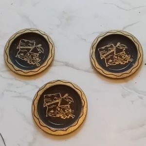 3 Louisiana Vintage Cup Coasters